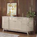 Ver imagem 2 de Buffet Cedro Retrô Vintage 4 Portas 2 Gavetas MDP 183cm Casah