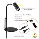 Ver imagem 2 de Arandela Articulada Prateleira Preto Interruptor Lup88