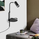 Ver imagem 7 de Arandela Articulada Prateleira Preto Interruptor Lup88