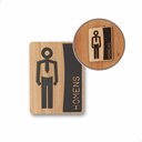 Ver imagem 6 de Placa de Banheiro Placas para Banheiro Feminino Masculino:preto - Homens 15x20