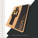 Ver imagem 4 de Placa de Banheiro Placas para Banheiro Feminino Masculino:preto - Homens 15x20