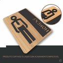 Ver imagem 5 de Placa de Banheiro Placas para Banheiro Feminino Masculino:preto - Homens 15x20