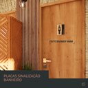 Ver imagem 7 de Placa de Banheiro Placas para Banheiro Feminino Masculino:preto - Homens 15x20