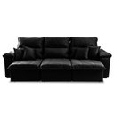 Ver imagem 5 de Sofá Retrátil/Reclinável Trento 2,30m Suede Velut Preto c/ Molas no Assento - King House