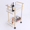 Ver imagem 4 de Carrinho Adega Estilo Industrial Gourmet Barzinho de Bebidas Dourado