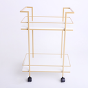 Ver imagem 3 de Carrinho Adega Estilo Industrial Gourmet Barzinho de Bebidas Dourado