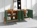 Ver imagem 3 de Buffet Lizz 1.90 Verde Oliva/Cedro - Casa D Móveis