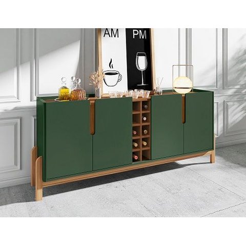 Buffet Lizz 1.90 Verde Oliva/Cedro - Casa D Móveis