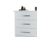 Ver imagem 2 de Cômoda 4 Gavetas e Porta Pés Rodízios Bali – Branco – Móveis Primus