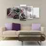 Quadro Decorativo Gato Deitado Olho Azul 129x61 5pc Sala - 2