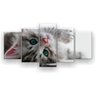 Quadro Decorativo Gato Deitado Olho Azul 129x61 5pc Sala - 3