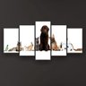 Quadro Decorativo Fila Paralela Pets 129x61 5pc Sala - 1