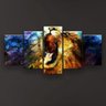 Quadro Decorativo Leão Rachado Rugindo 129x61 5pc Sala - 3