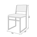 Ver imagem 4 de Kit 2 Cadeiras de Jantar Industrial Isa Assento Veludo Bege Base Cobre