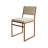 Kit 2 Cadeiras de Jantar Industrial Isa Assento Veludo Bege Base Cobre - 3