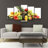 Quadro Decorativo Frutas Fundo Branco 129x61 5pc Sala - 2