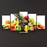 Quadro Decorativo Frutas Fundo Branco 129x61 5pc Sala - 3