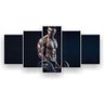 Quadro Decorativo Bíceps Barra Homem Fitness 129x61 5pc Sala - 1