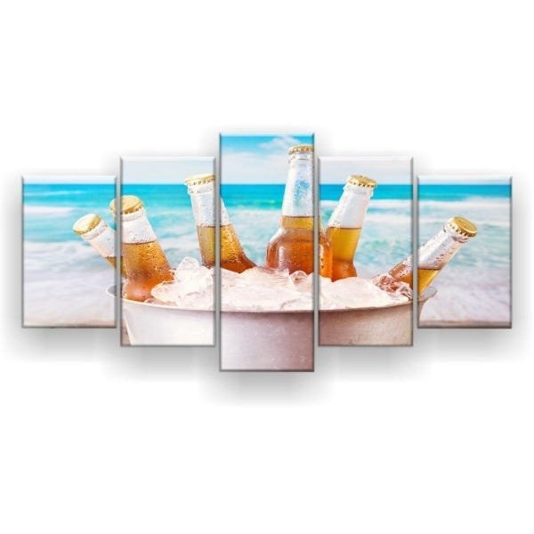 Quadro Decorativo Balde De Cerveja 129x61 5pc Sala - 2