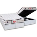 Ver imagem 1 de Cama Box Baú King: Colchão Molas Pocket Ensacadas Castor Gold Star Classic Vitagel + Base CRC