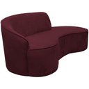 Ver imagem 4 de Sofá Curvo 02 Lugares 150cm Eron Braço Direito Veludo Vermelho - Nexta Casa