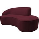 Ver imagem 2 de Sofá Curvo 02 Lugares 150cm Eron Braço Direito Veludo Vermelho - Nexta Casa