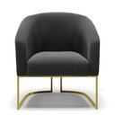 Ver imagem 6 de Cadeira Sala de Jantar Base Industrial Dourado Kit 2 Stella Suede D03 - D’Rossi