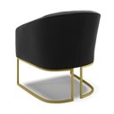 Ver mais imagens de Cadeira Sala de Jantar Base Industrial Dourado Kit 2 Stella Suede D03 - D’Rossi