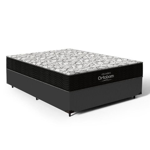 Cama Box com Colchão de Espuma D45 Ortobom Airtech 150 Casal 138cm