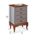 Ver imagem 5 de Mesa de Cabeceira 4 Gavetas Pés Luiz Xv Hannover 60817 - Off White/imbuia Glazer
