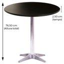 Ver imagem 6 de Mesa de Jantar Redonda 70 cm Tampo Preto em MDP Base Delta