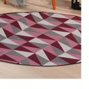 Ver imagem 3 de Tapete Redondo 1,40x1,40 Cami Casa Jacquard Antiderrapante:miami Bordo