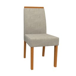 Kit 04 Cadeiras de Jantar Mayte Veludo Linho TL13 Pés Ypê - D'Rossi - 3