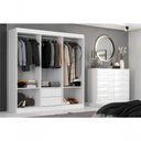 Ver imagem 1 de Closet Lisboa com Cômoda 10 Gavetas Premium Marbela - Branco