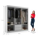 Ver imagem 4 de Closet Lisboa com Cômoda 10 Gavetas Premium Marbela - Branco