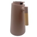 Ver imagem 3 de Garrafa Térmica de 1l Marrom com Indicador Digital de Temperatura Alça de Madeira para Chá e Café