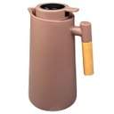 Ver imagem 4 de Garrafa Térmica de 1l Marrom com Indicador Digital de Temperatura Alça de Madeira para Chá e Café