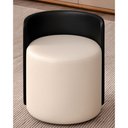 Ver imagem 6 de Poltrona Decorativa 54cm Zara Courino Preto | Courino Off White - Sallar Home