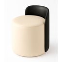 Ver imagem 2 de Poltrona Decorativa 54cm Zara Courino Preto | Courino Off White - Sallar Home