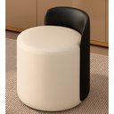 Ver imagem 1 de Poltrona Decorativa 54cm Zara Courino Preto | Courino Off White - Sallar Home