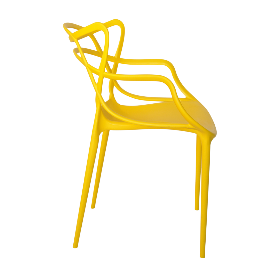 Cadeira Allegra Amarela - kit com 4 - 3
