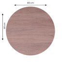 Ver imagem 5 de Mesa Beta em Inox 75 cm (Altura) com Tampo em MDP Redondo 80 cm Imbuia