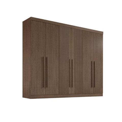 Guarda Roupa da Vinci 6 Pts Ripado 100% Mdf - Ddoro Móveis