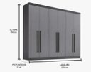 Ver imagem 2 de Guarda Roupa da Vinci 6 Pts Ripado 100% Mdf - Ddoro Móveis