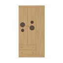 Ver imagem 6 de Guarda-roupa Infantil 92cm com Vidro 3 Portas e 2 Gavetas Pirulito Multimóveis Mp4467 Madeirado