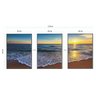Quadros Decorativos Paisagem Praia Por do Sol Mar - BRANCO - KIT COM 3 QUADROS DE 43 X 33 CM CADA - 2