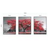 Quadros Decorativos Árvore Da Vida Ypê Vermelha Moderno Lindo - BRANCO - KIT COM 3 QUADROS DE 62 X 4 - 2