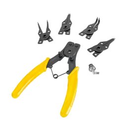 Kit Alicates Anéis Elásticos 4 Cabeçotes Intercambiáveis Fácil Aplicação - 6