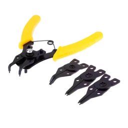 Kit Alicates Anéis Elásticos 4 Cabeçotes Intercambiáveis Fácil Aplicação - 5