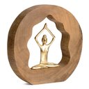 Ver imagem 2 de Escultura Decorativa Yoga em Madeira 27cm 21894 Mart